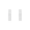 Ribbed Bar Silver 10mm Huggie Earrings sold by Wanderlust and Co