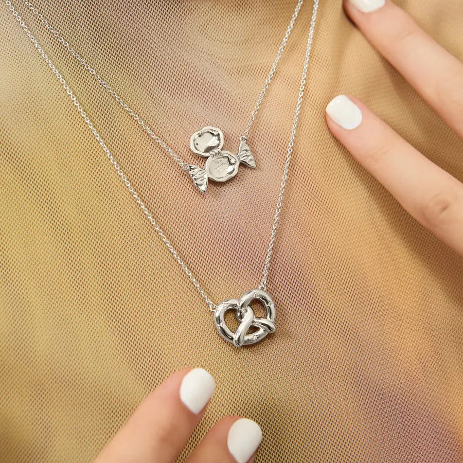 Pretzel Silver Necklace sold by Wanderlust and Co product image thumbnail 2