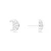 Croissant Silver Stud Earrings sold by Wanderlust and Co