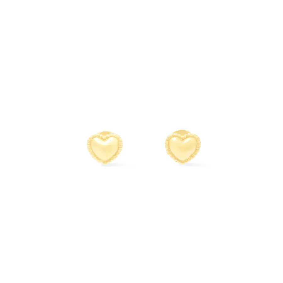 Heart Gold Flat Back Earrings sold by Wanderlust and Co product image thumbnail 5