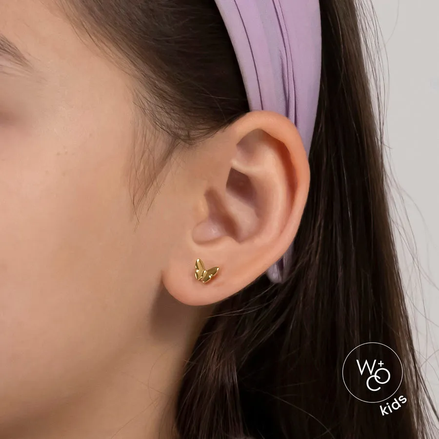 Butterfly Gold Flat Back Earrings sold by Wanderlust and Co product image thumbnail 2