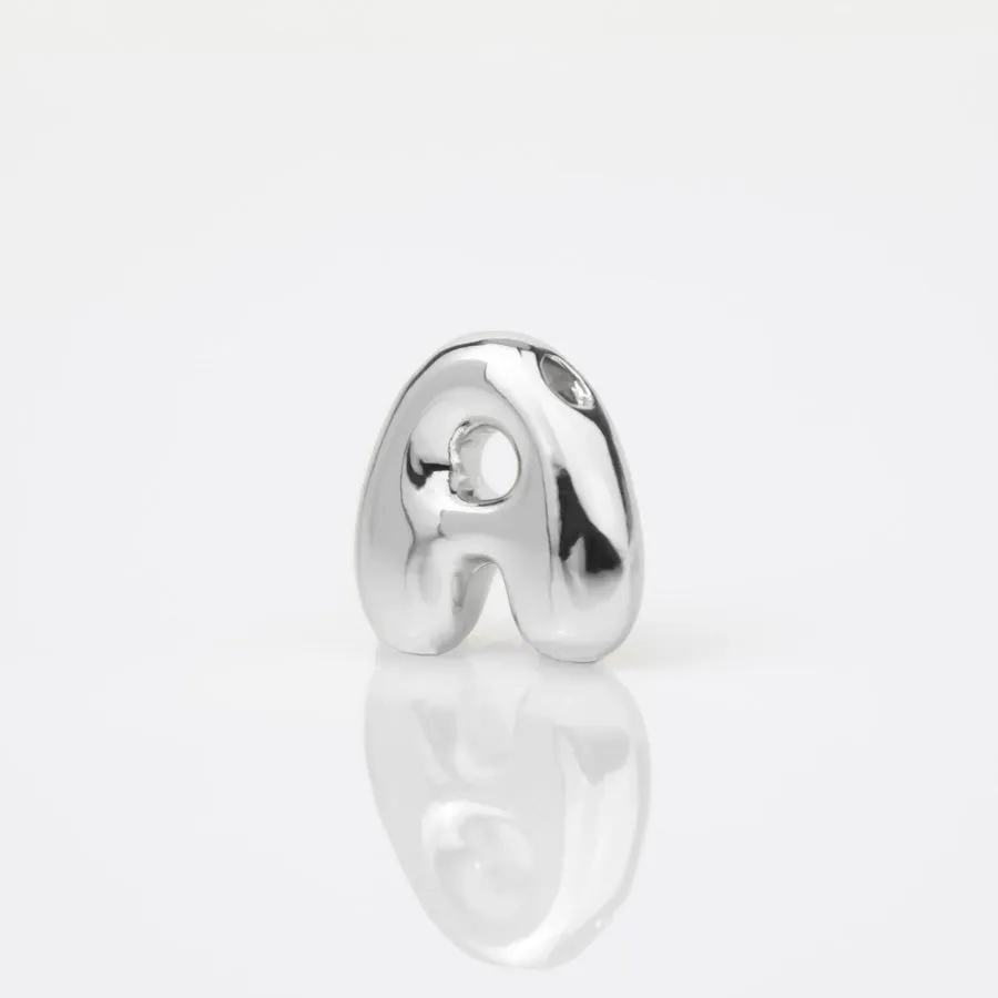 Petite Alphabet Bubble Silver Bracelet sold by Wanderlust and Co product image thumbnail 5
