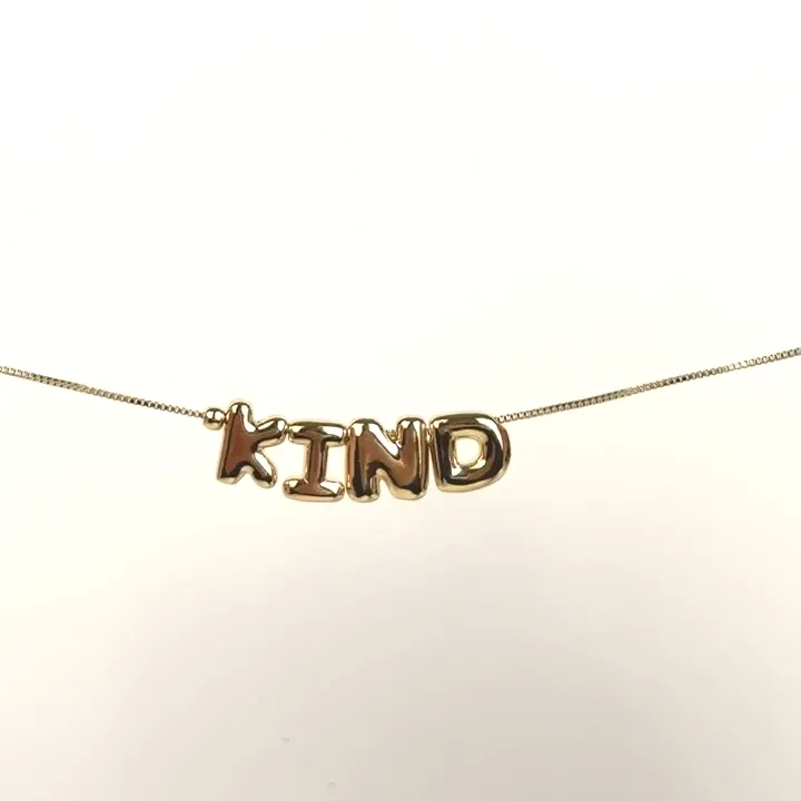 Petite Alphabet Bubble Gold Necklace sold by Wanderlust and Co product image thumbnail 3