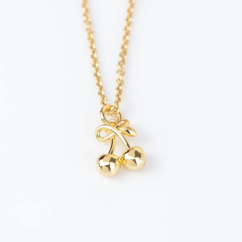Cherry Gold Necklace sold by Wanderlust and Co