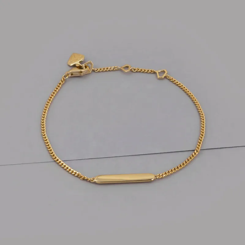 Linear ID 14K Gold Vermeil Bracelet sold by Wanderlust and Co