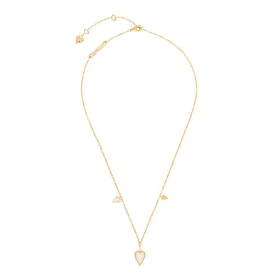 Heart Trio 14K Gold Vermeil Necklace sold by Wanderlust and Co product image thumbnail 3