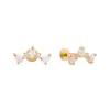 Trio Opal 14K Gold Vermeil Flat Back Earrings sold by Wanderlust and Co