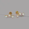 Trio Opal 14K Gold Vermeil Flat Back Earrings sold by Wanderlust and Co