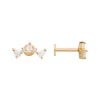 Trio Opal 14K Gold Vermeil Flat Back Earrings sold by Wanderlust and Co