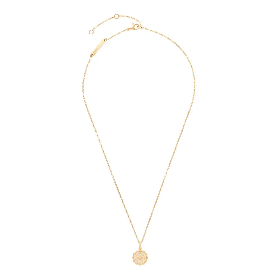 Sunlit Mother Of Pearl 14K Gold Vermeil Pendant sold by Wanderlust and Co product image thumbnail 4