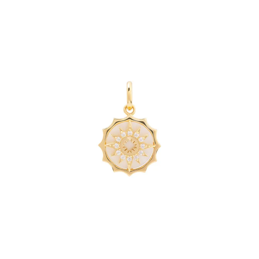 Sunlit Mother Of Pearl 14K Gold Vermeil Pendant sold by Wanderlust and Co product image thumbnail 5