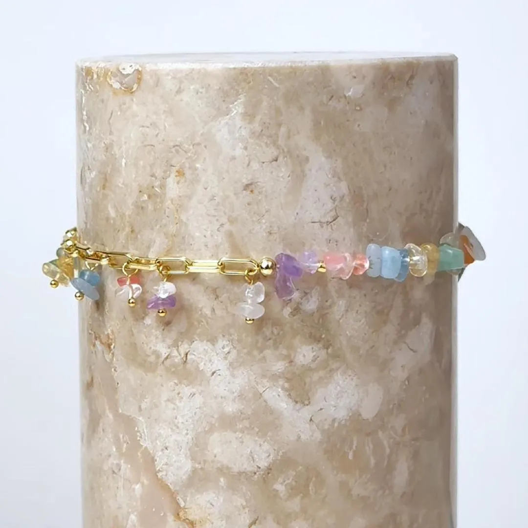 Kaleidoscope Beaded Gold Bracelet sold by Wanderlust and Co product image thumbnail 3