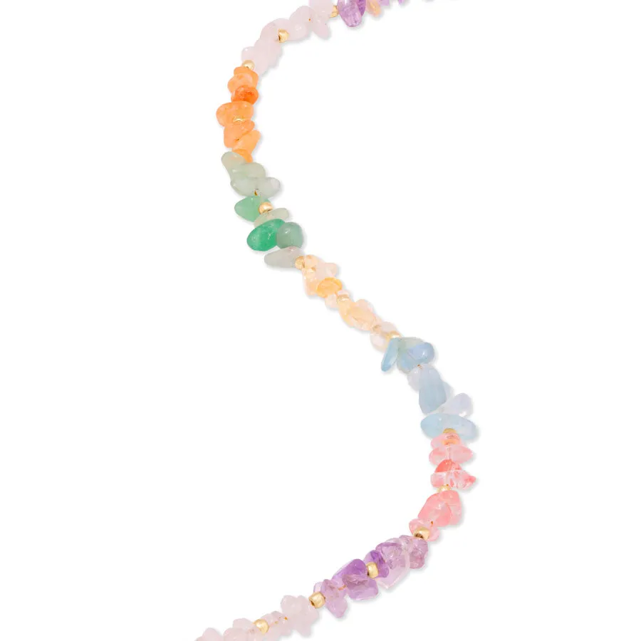 Kaleidoscope Beaded Gold Necklace sold by Wanderlust and Co product image thumbnail 5