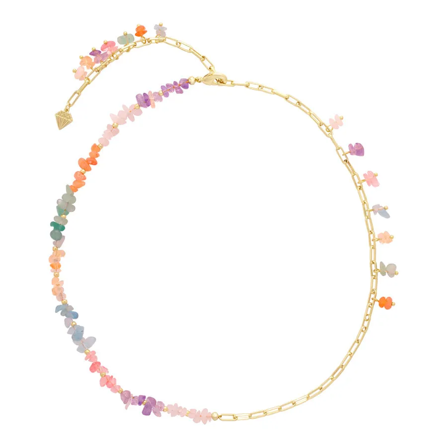 Kaleidoscope Beaded Gold Necklace sold by Wanderlust and Co product image thumbnail 4