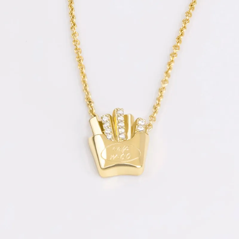 Fries Gold Necklace sold by Wanderlust and Co