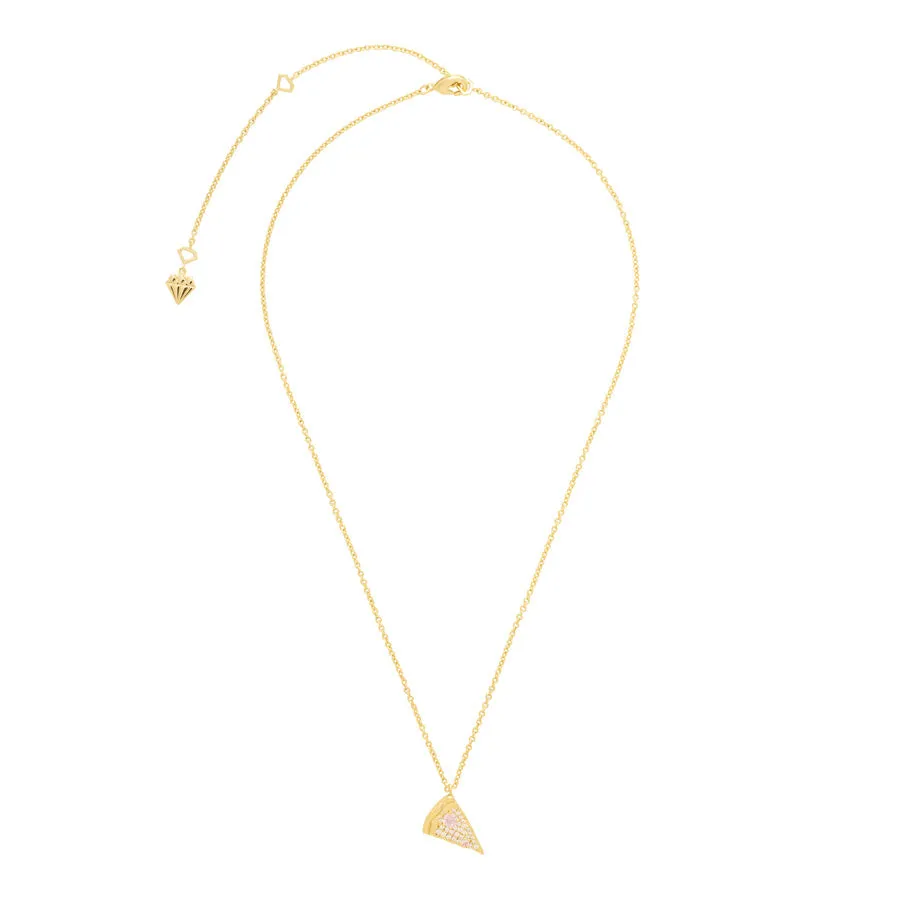 Pizza Slice Gold Necklace sold by Wanderlust and Co product image thumbnail 4