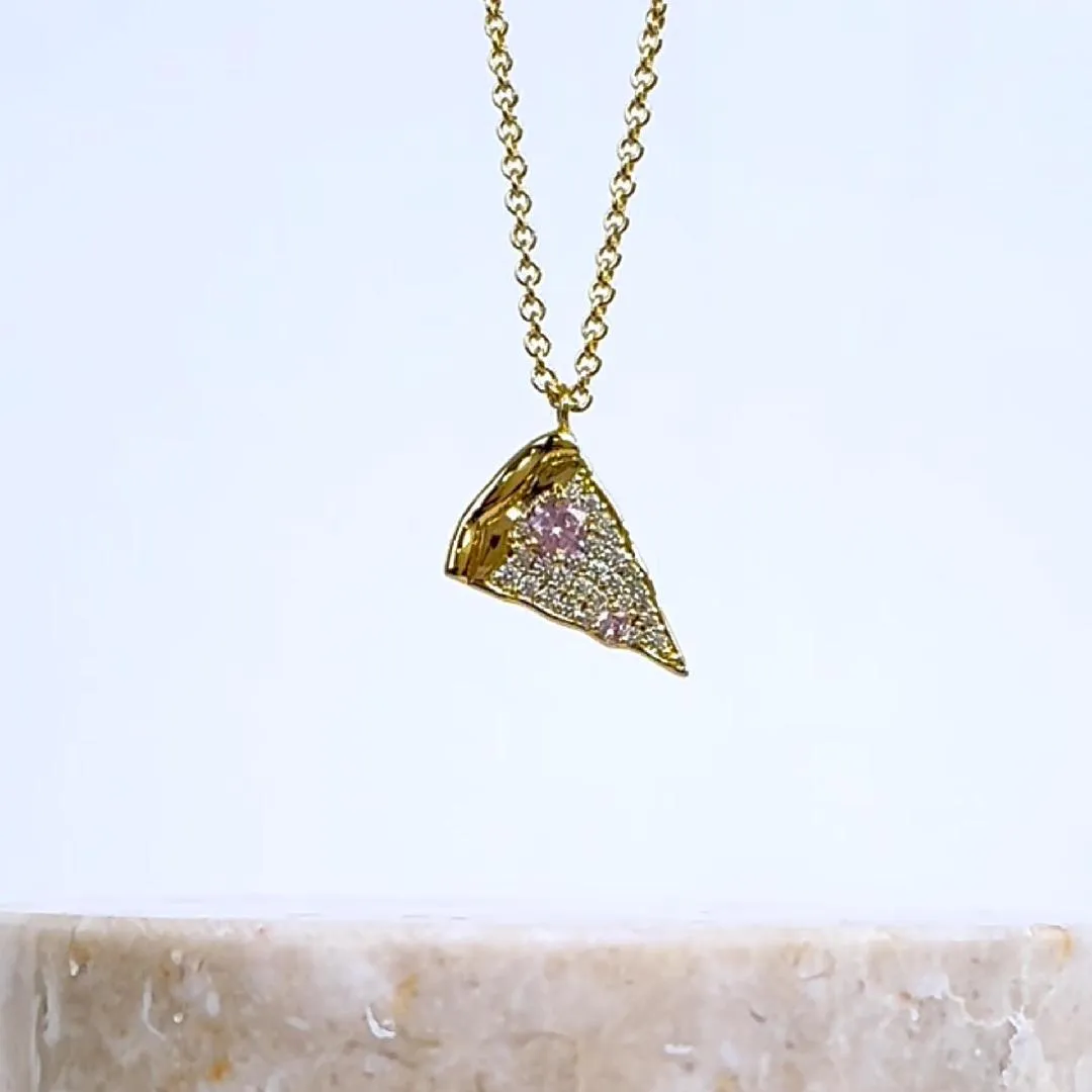 Pizza Slice Gold Necklace sold by Wanderlust and Co product image thumbnail 3