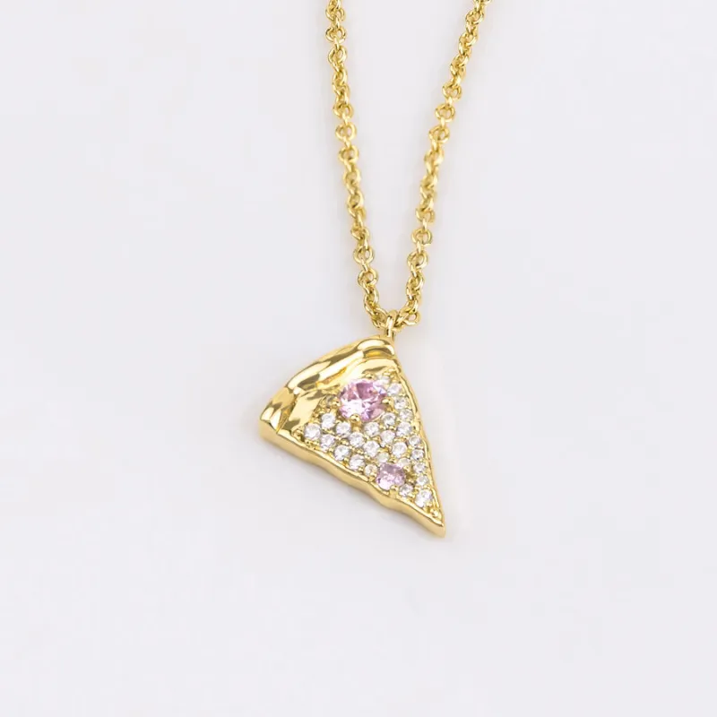 Pizza Slice Gold Necklace sold by Wanderlust and Co