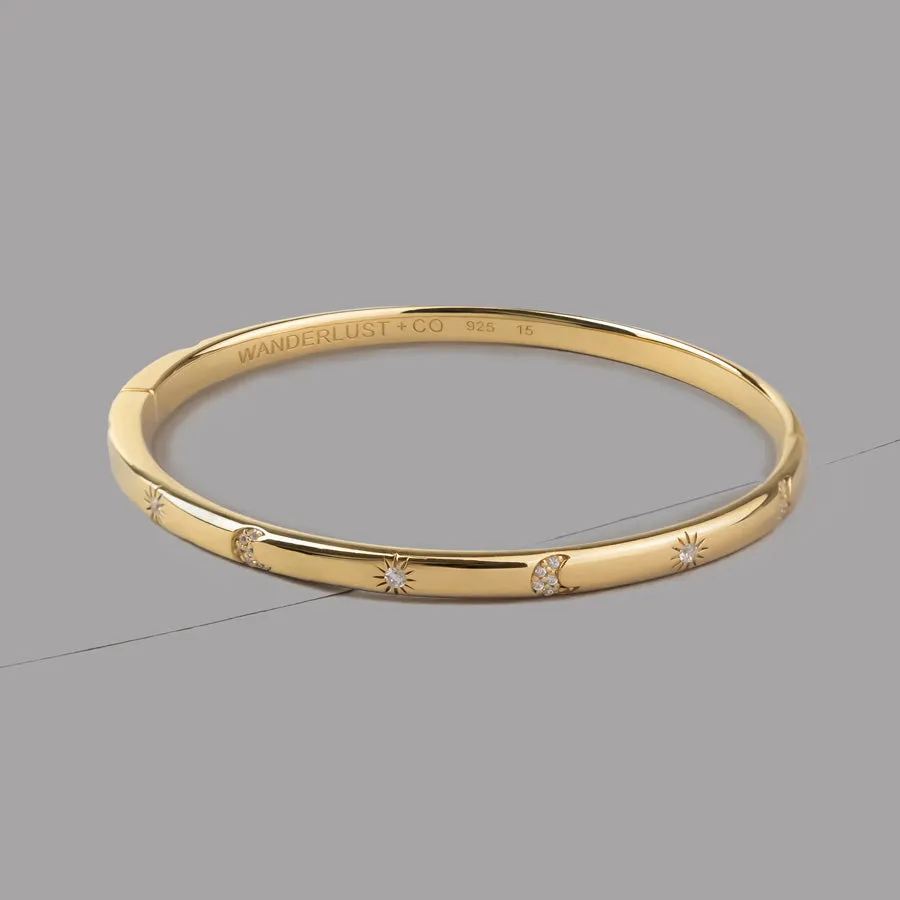 Sunlit 14K Gold Vermeil Bangle sold by Wanderlust and Co