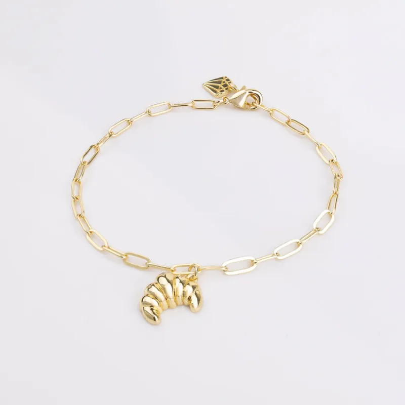 Croissant Gold Bracelet sold by Wanderlust and Co