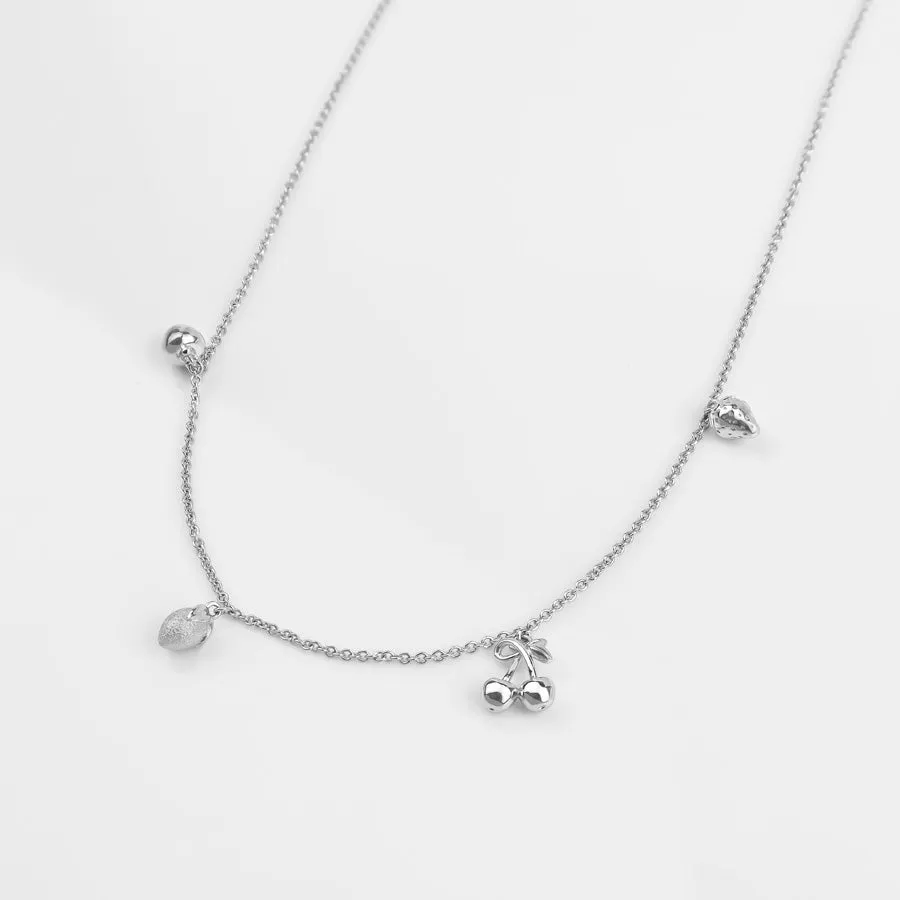 Fruit Party Charms Silver Necklace sold by Wanderlust and Co