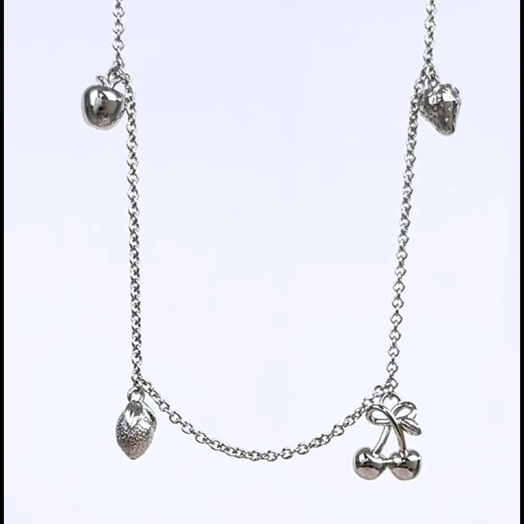 Fruit Party Charms Silver Necklace sold by Wanderlust and Co product image thumbnail 3