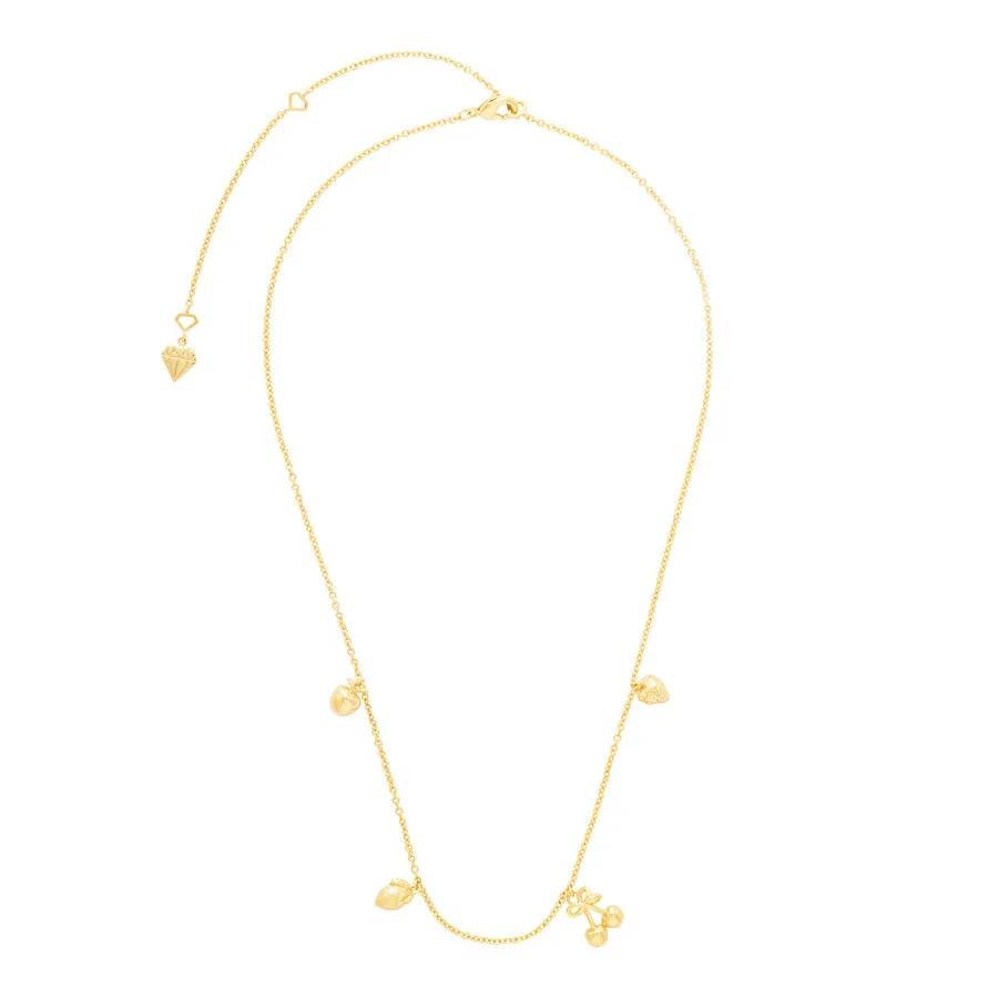 Fruit Party Charms Gold Necklace sold by Wanderlust and Co product image thumbnail 4