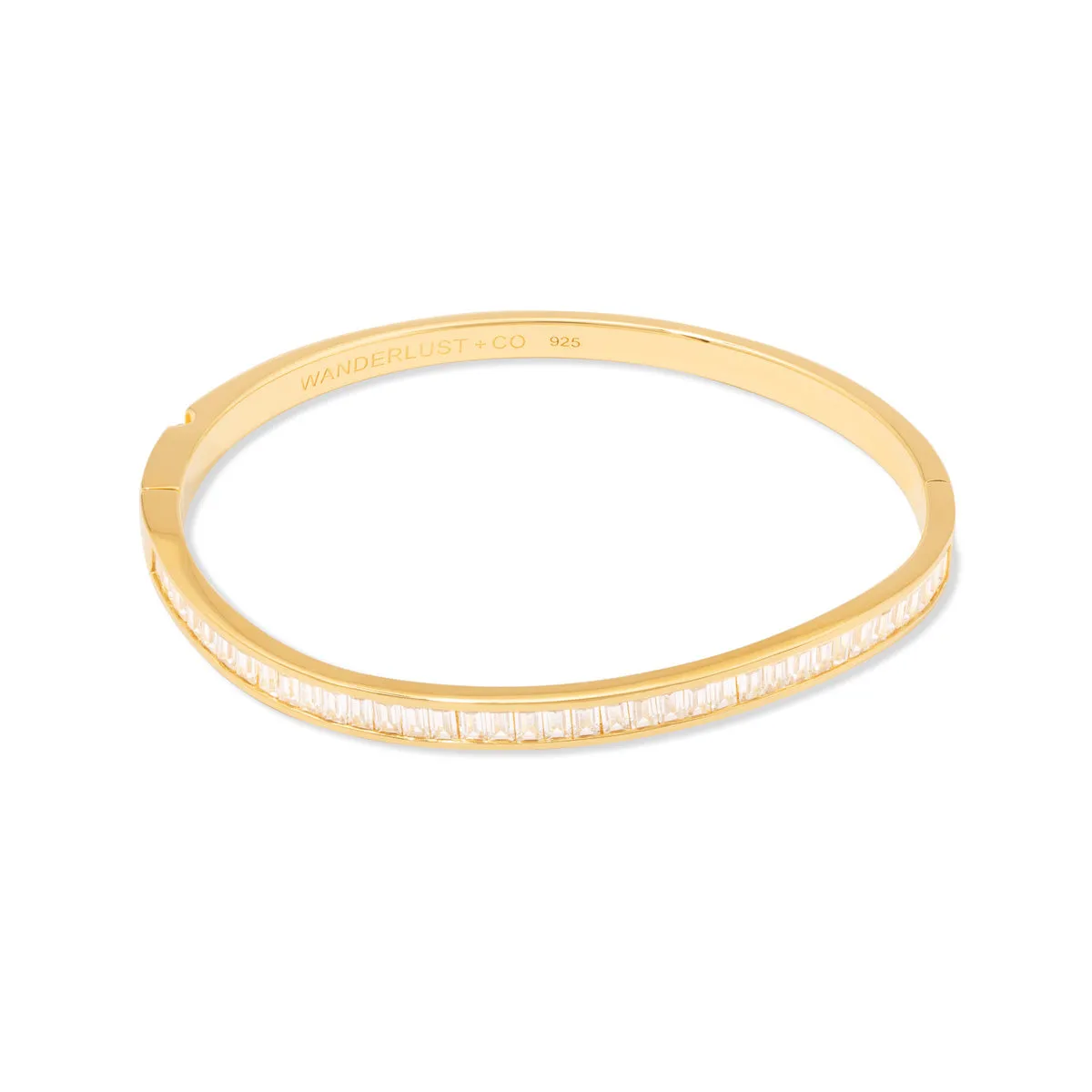 Wave Baguette 14K Gold Vermeil Bangle sold by Wanderlust and Co product image thumbnail 4
