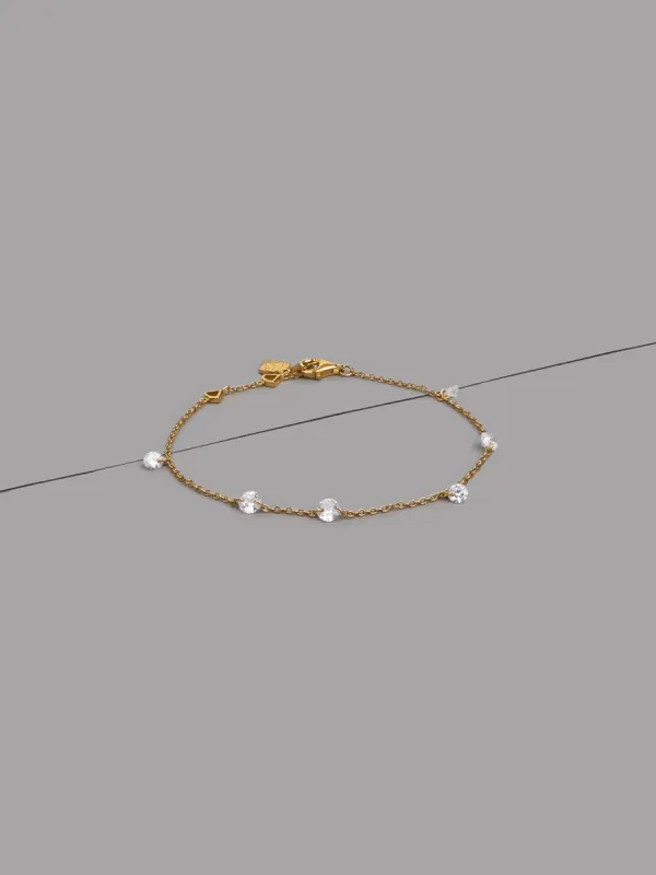 Glimmer Gems 14K Gold Vermeil Bracelet sold by Wanderlust and Co