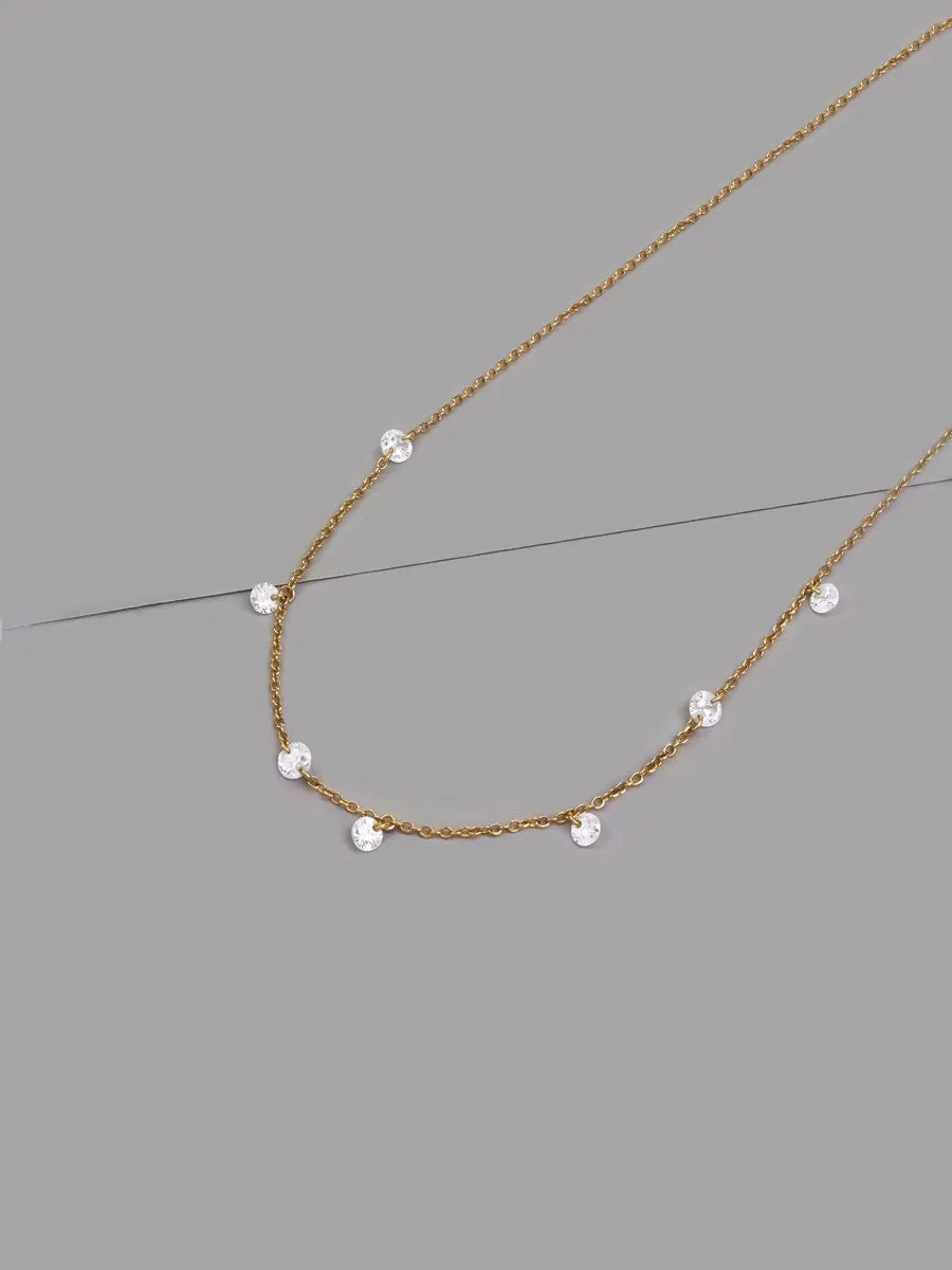 Glimmer Gems 14K Gold Vermeil Necklace sold by Wanderlust and Co