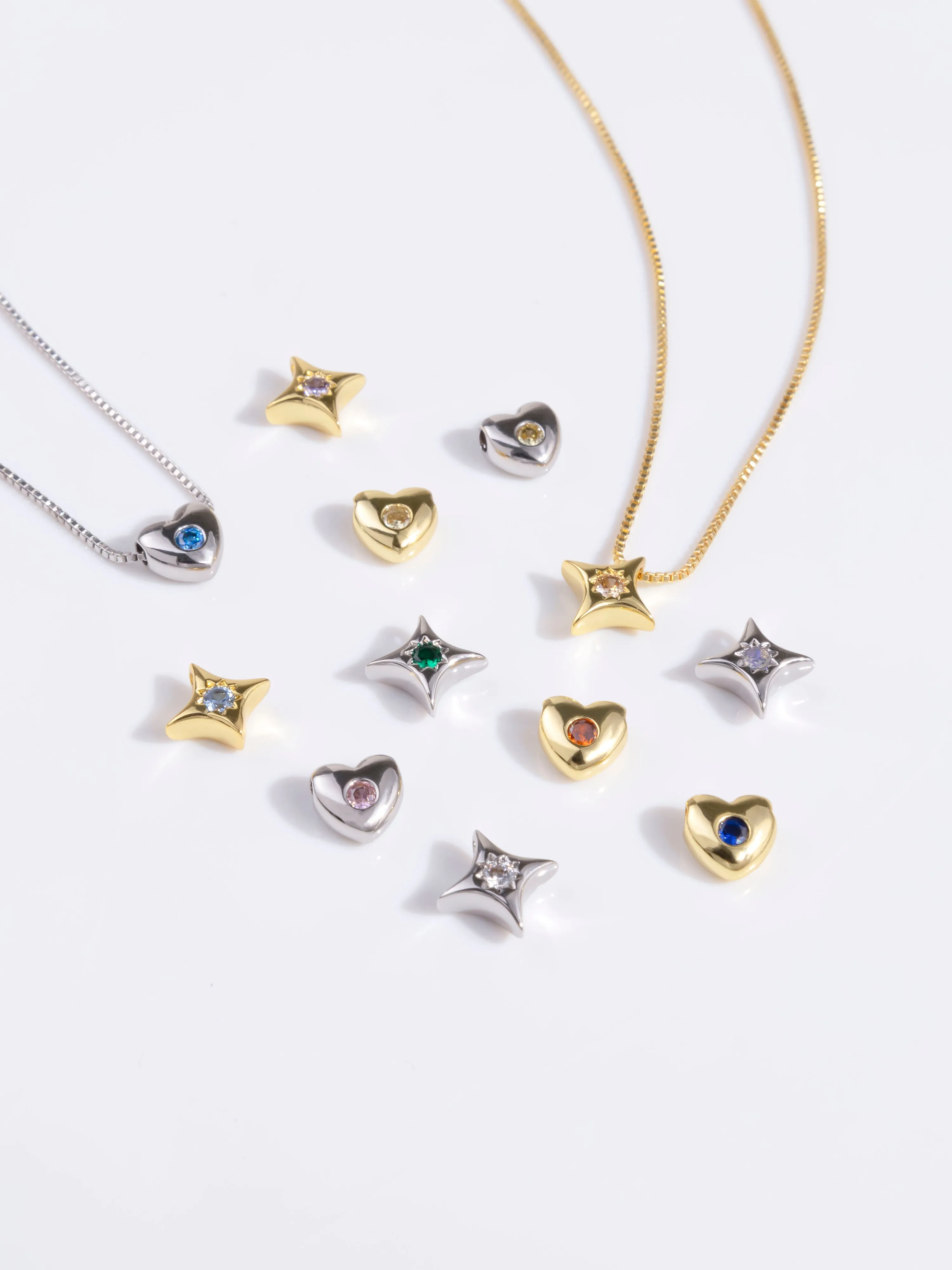 Petite Birthstone Star Bubble Silver Charm sold by Wanderlust and Co product image thumbnail 4