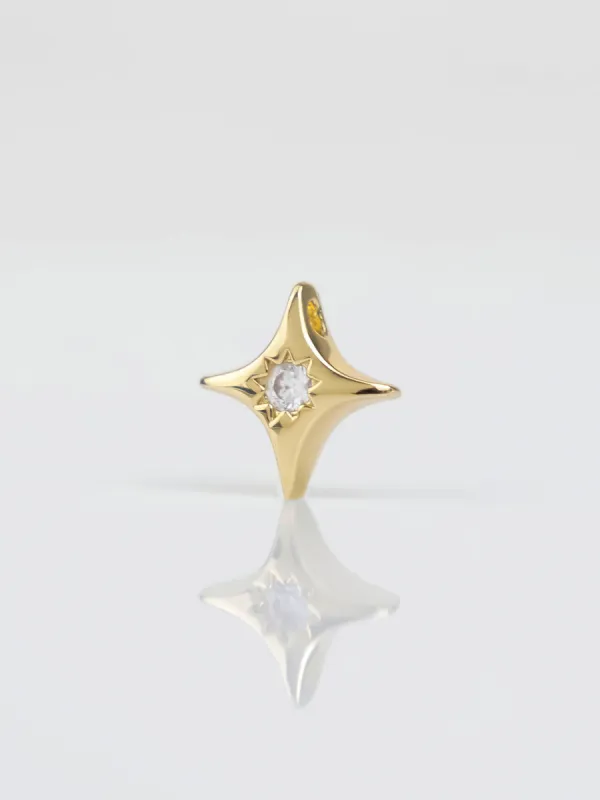 Petite Birthstone Star Bubble Gold Charm sold by Wanderlust and Co