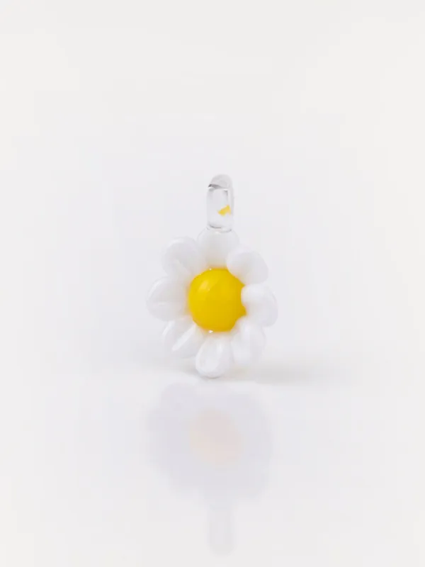 Daisy Glass Charm sold by Wanderlust and Co