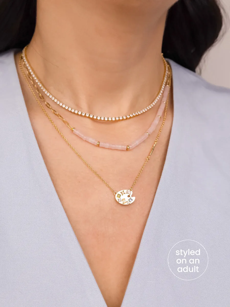 Art Palette Gold Necklace sold by Wanderlust and Co product image thumbnail 3