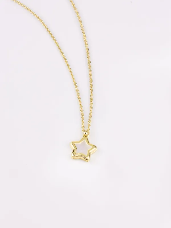 Star Pearl & Gold Locket Necklace sold by Wanderlust and Co