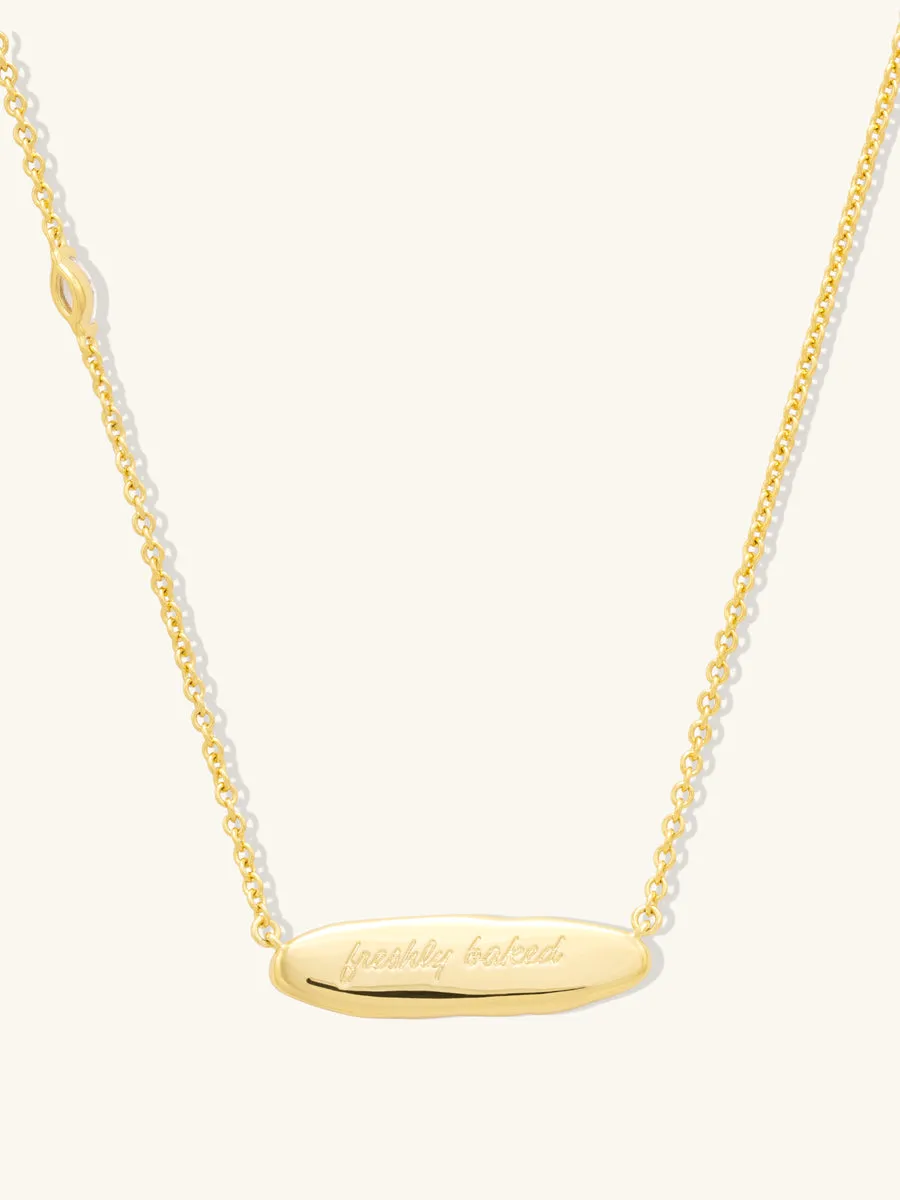 Baguette Pave Gold Necklace sold by Wanderlust and Co product image thumbnail 5