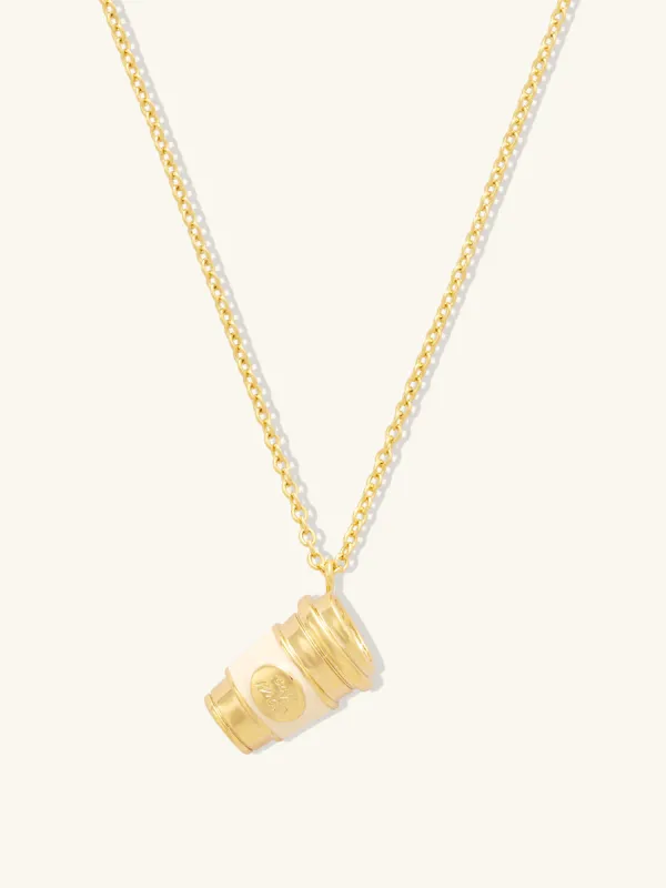 Coffee On The Gold Necklace sold by Wanderlust and Co