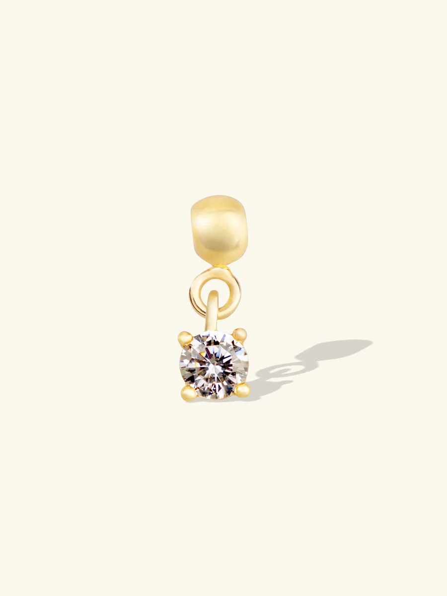Diamante Gold Drop Charm sold by Wanderlust and Co
