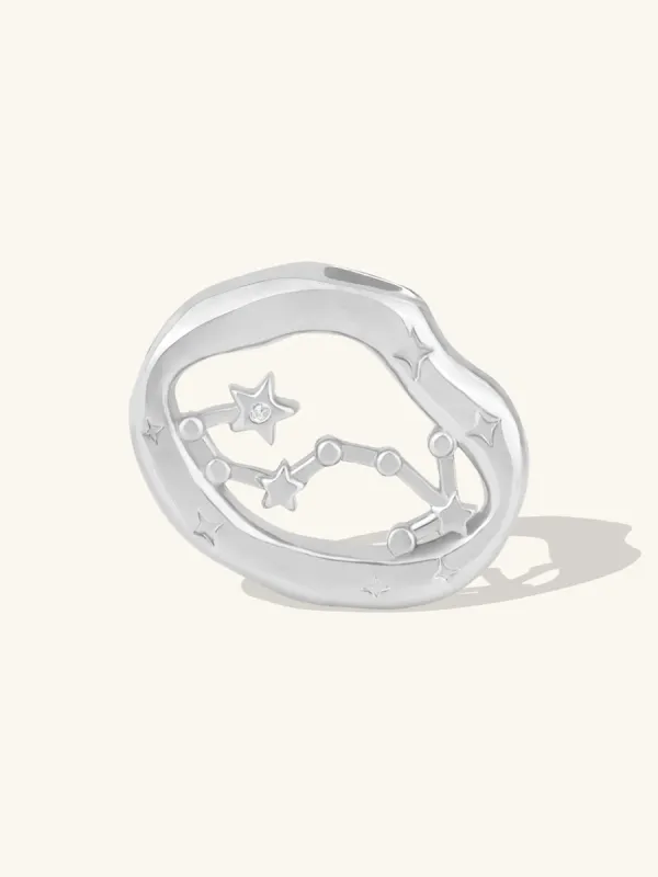 Zodiac Constellation Silver Charm sold by Wanderlust and Co