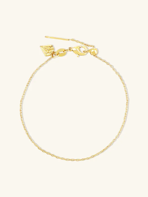 Gold Sliding Classic Chain Bracelet sold by Wanderlust and Co