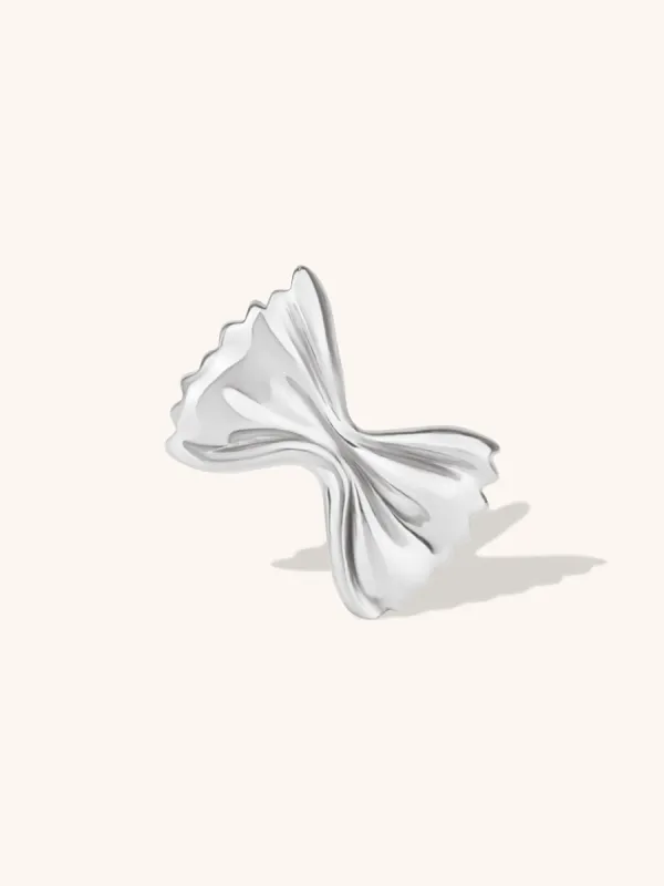 Bow Tie Pasta Silver Charm sold by Wanderlust and Co