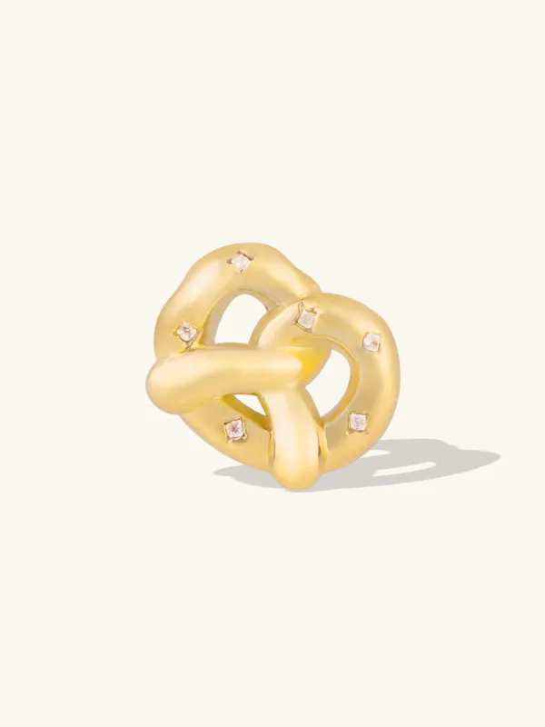 Pretzel Gold Charm sold by Wanderlust and Co