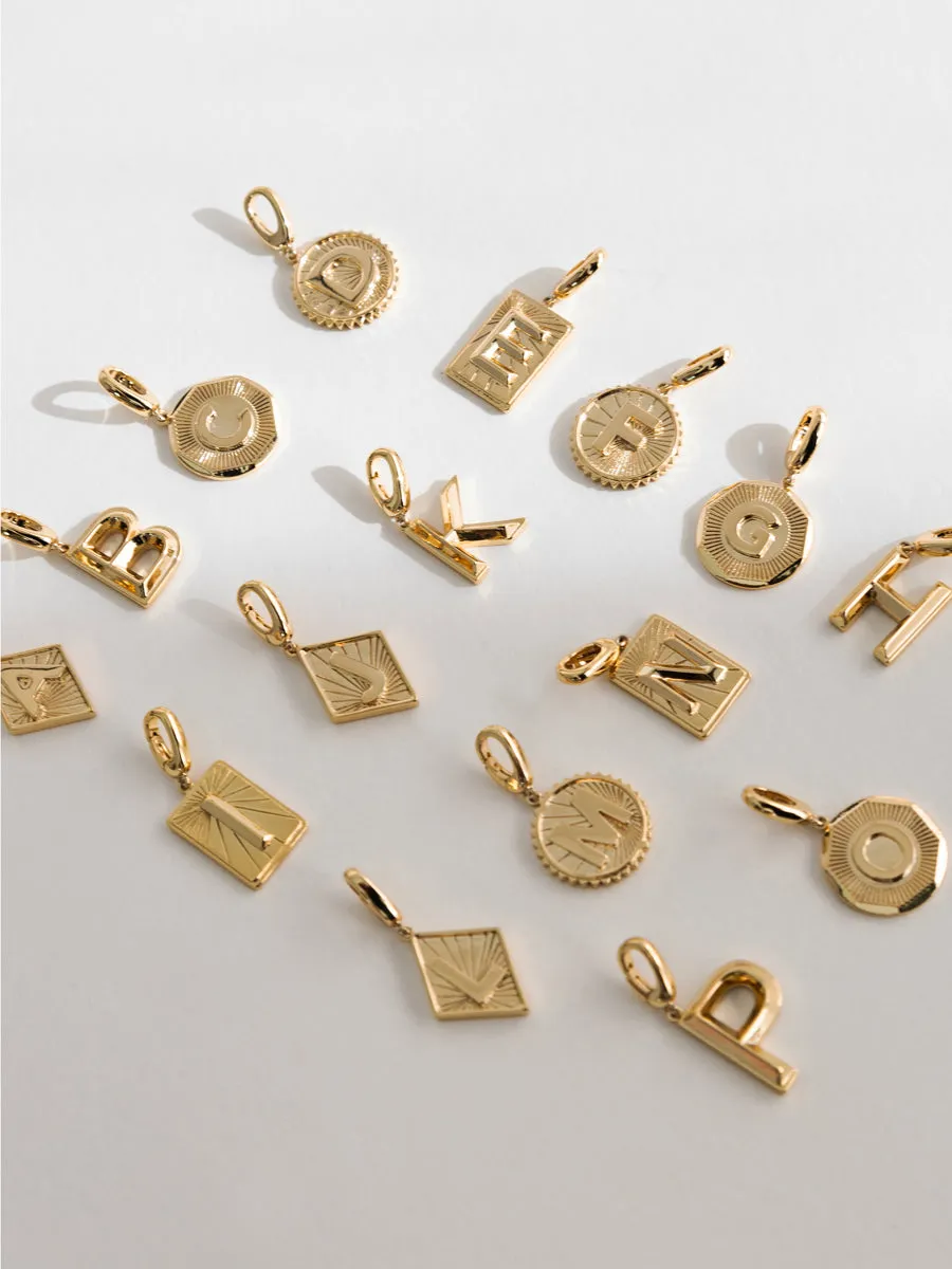 Alphabet Gold Charm sold by Wanderlust and Co product image thumbnail 5