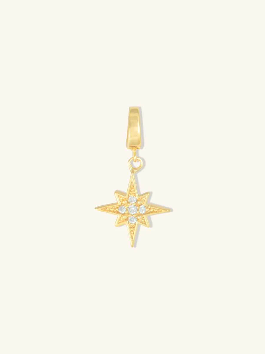 Wishing Star Gold Charm sold by Wanderlust and Co