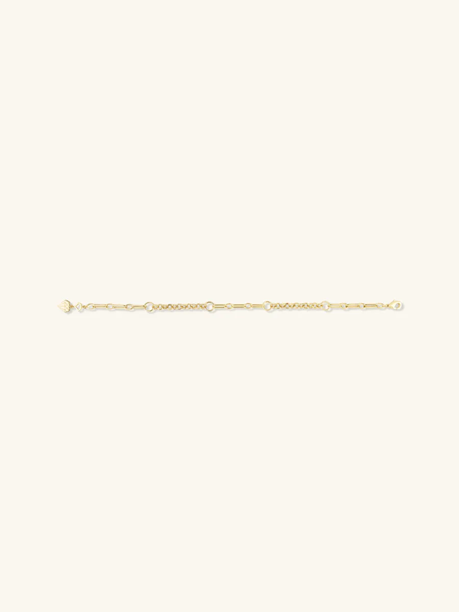 Mixed Chain Gold Bracelet sold by Wanderlust and Co product image thumbnail 4