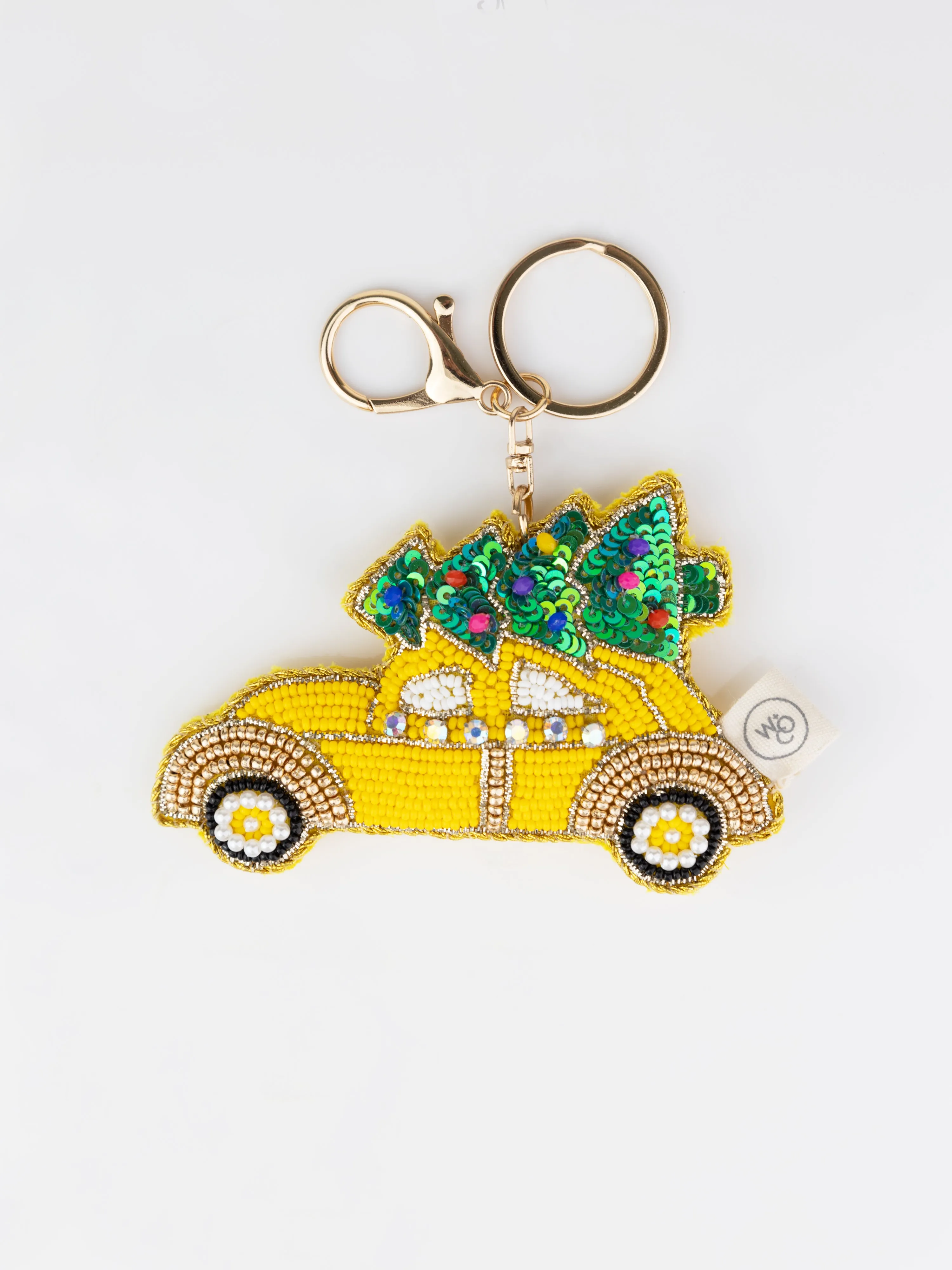Beaded NYC Cab Bag Charm sold by Wanderlust and Co