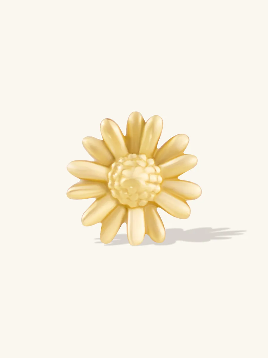 Daisy Gold Flat Back Earring sold by Wanderlust and Co product image thumbnail 5