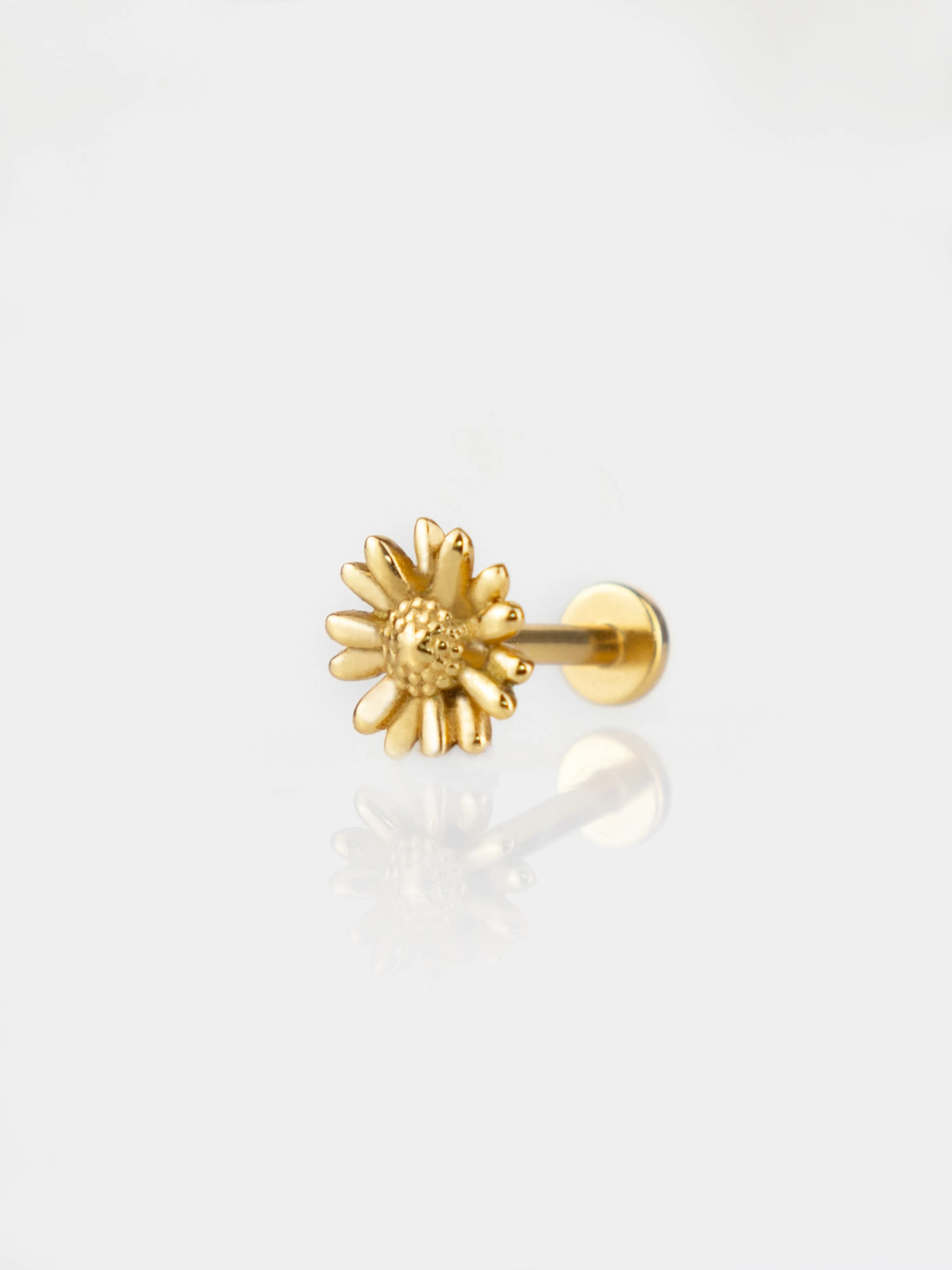 Daisy Gold Flat Back Earring sold by Wanderlust and Co product image thumbnail 4