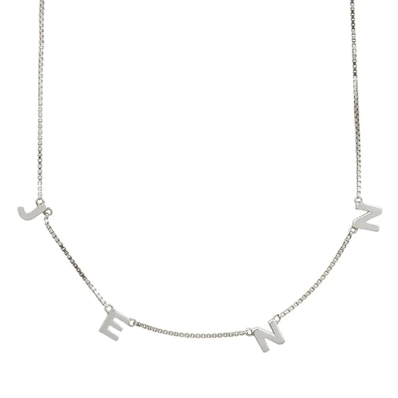 (Personalization) Sterling Silver Space Letter sold by Wanderlust and Co