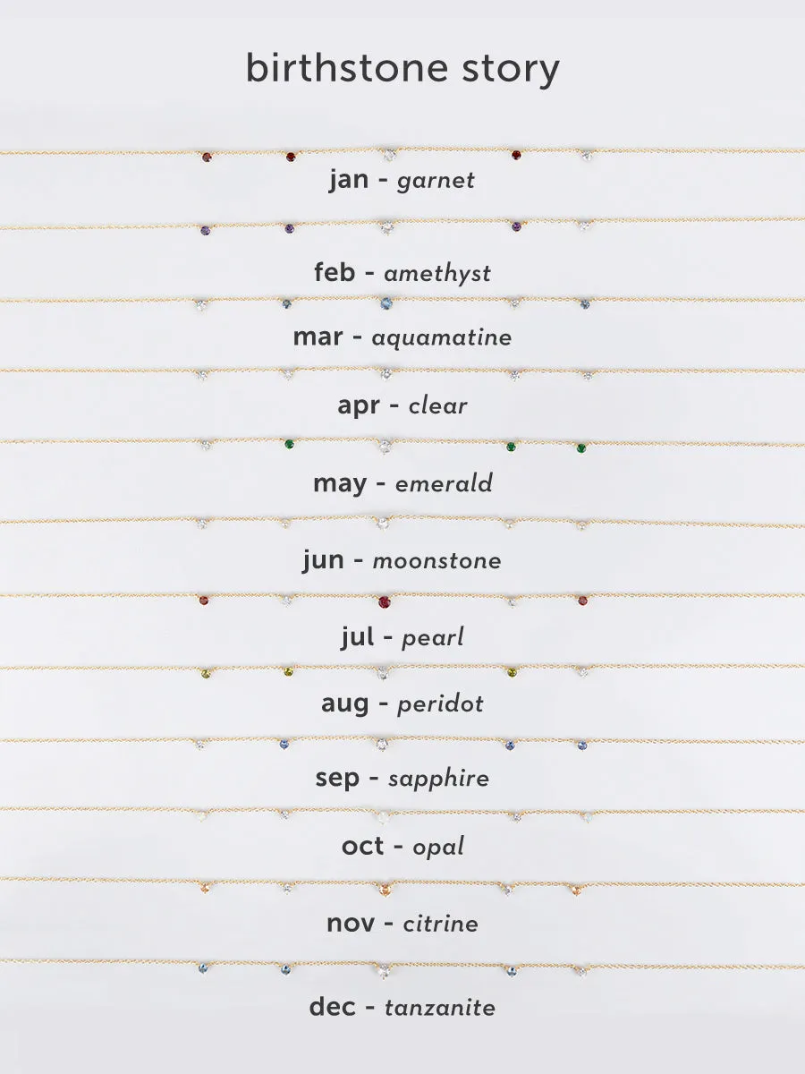 Multi Birthstone 14K Gold Vermeil Necklace sold by Wanderlust and Co product image thumbnail 4